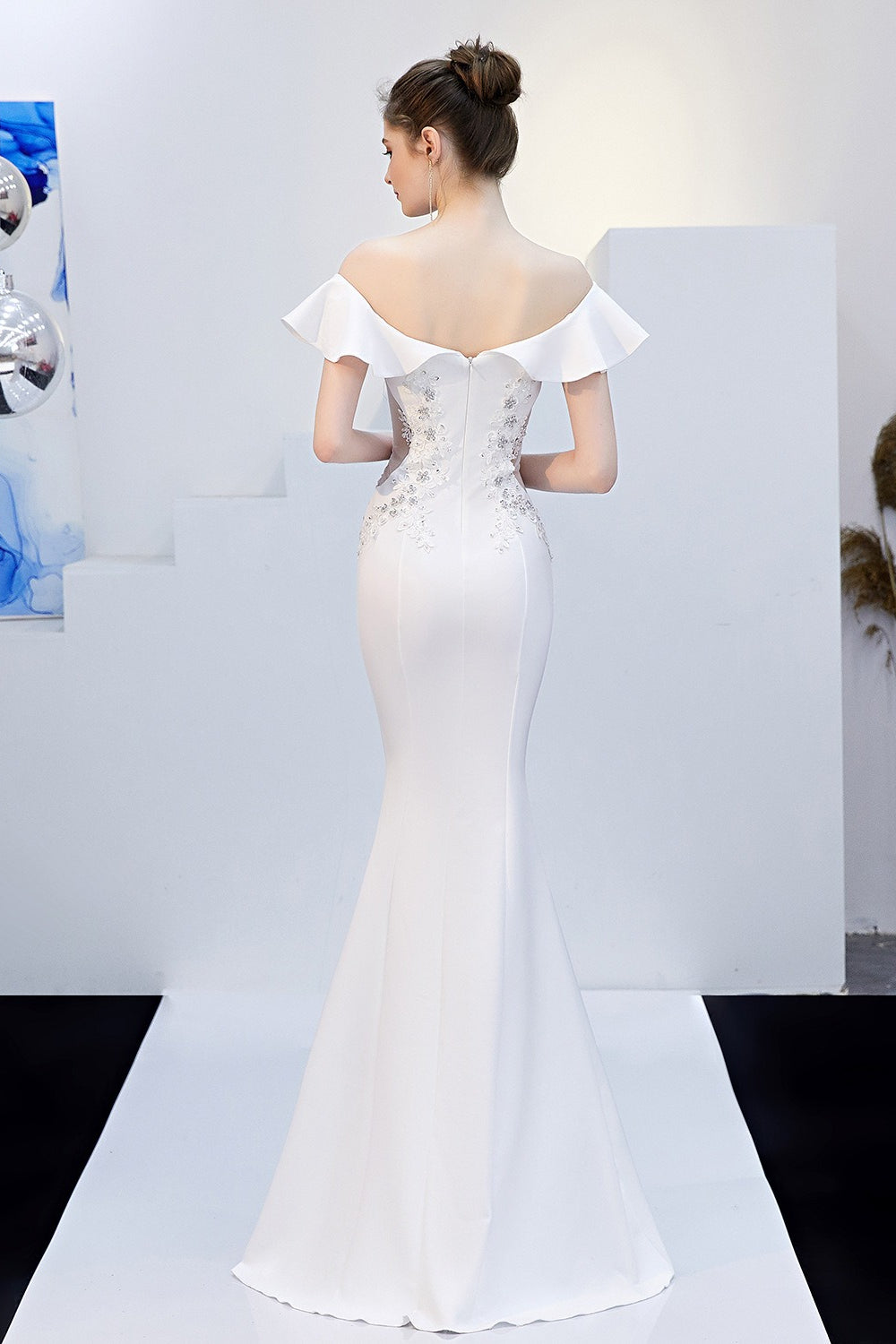 Elegant Off Shoulder Bodycon Formal Dress