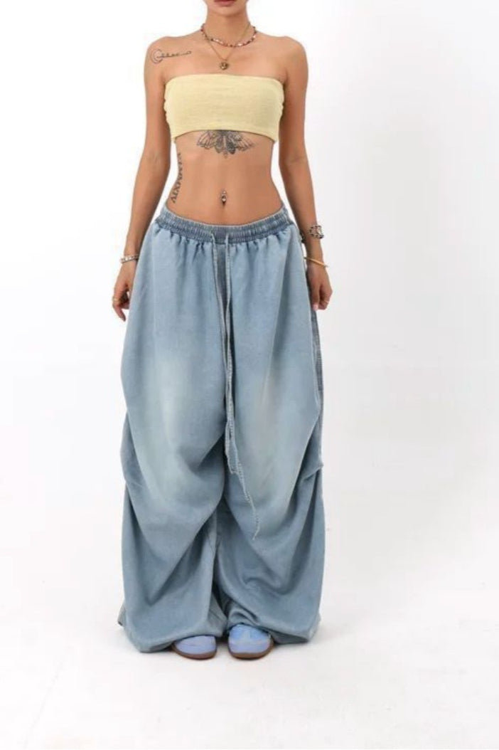 Loose Fit Wide Leg Street Jeans