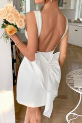 Sleeveless Bow Bodycon Party Dress