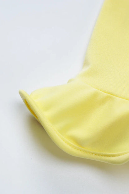 Strapless Ruffle Midi Dress