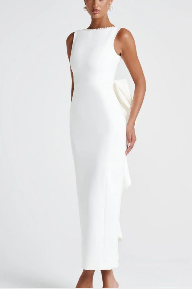 Elegant Bow Slim Fit Party Dress