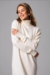 Loose Turtleneck Sweater Dress