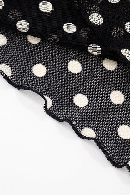 Polka Dot Sleeveless Top Two Pieces Set