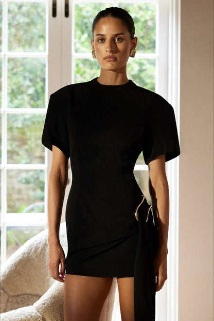 Lace Up Bodycon Mini Dress