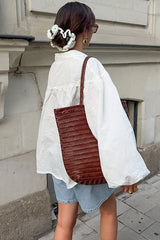 White Lantern Sleeve Blouse