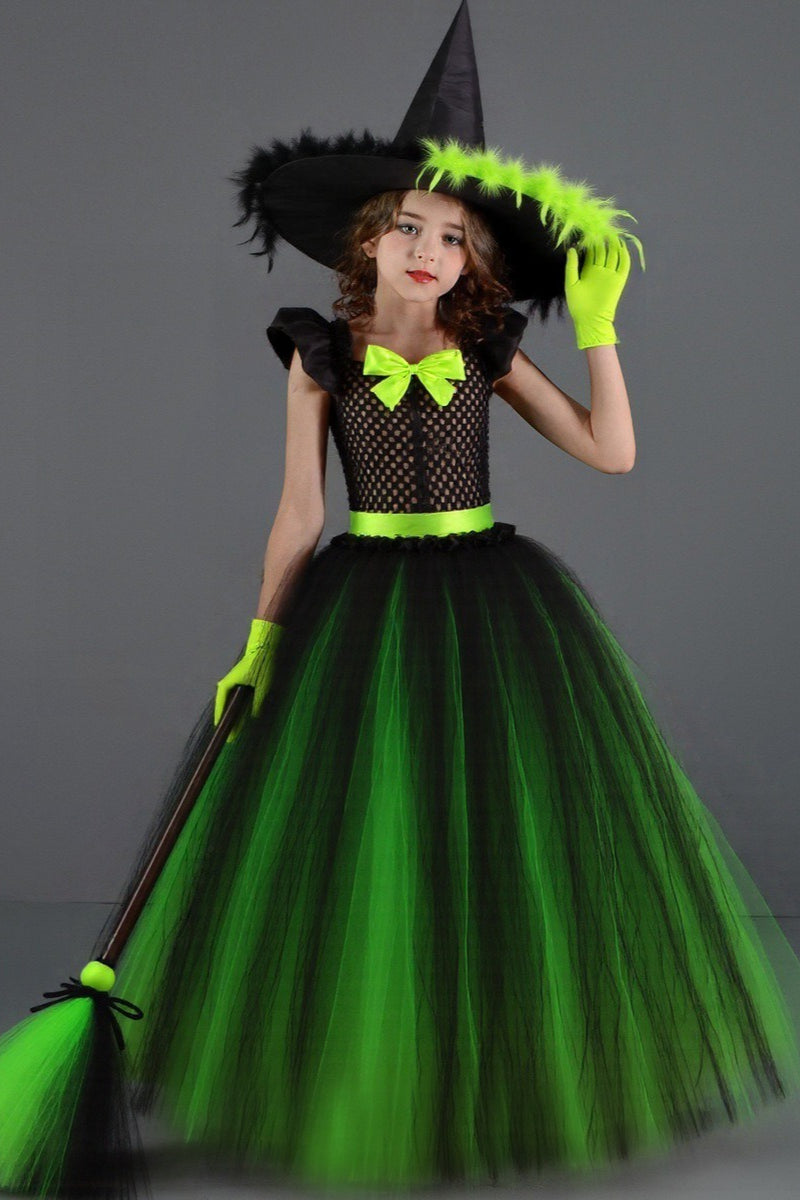 Evil Witch Dress Kid Halloween Costume