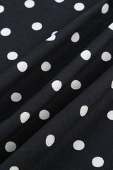 Polka Dot Mesh A-Line Mini Dress