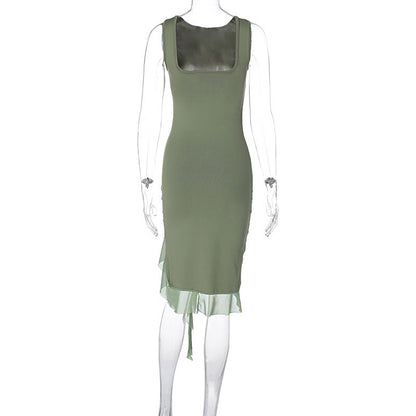 Mezuna Midi Dress - Green