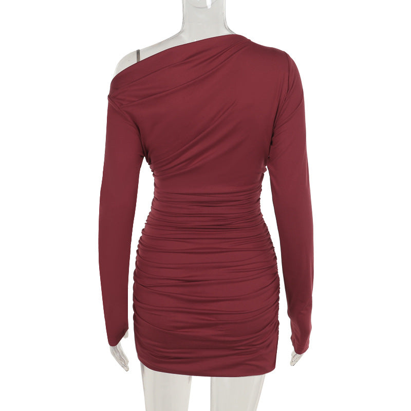 Ruby Radiance Dress-Maroon