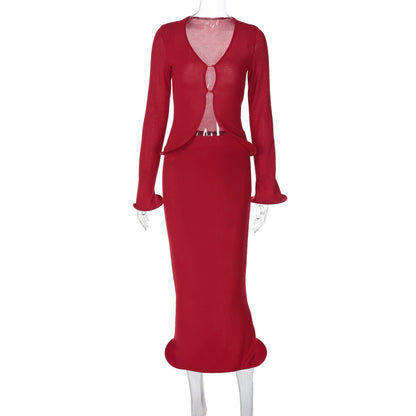 Nesra Co-Ord Set - Red