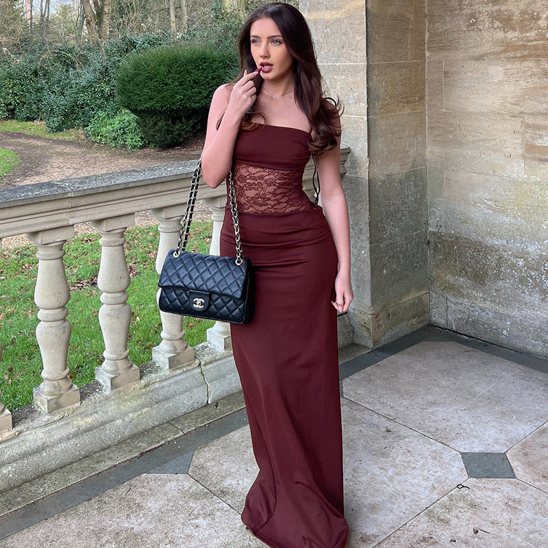 Stella Maxi Dress - Maroon