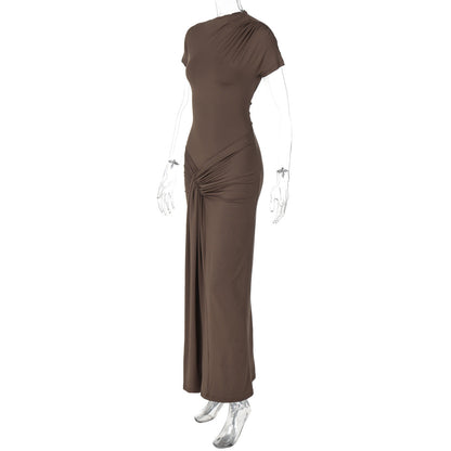 Dreamy Drape Maxi dress - Brown