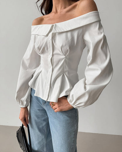 Halez Off Shoulder Top - White