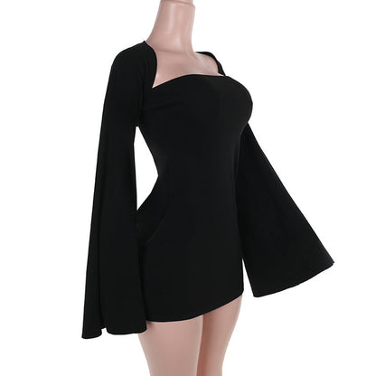 Midnight Muse Mini Dress - Black
