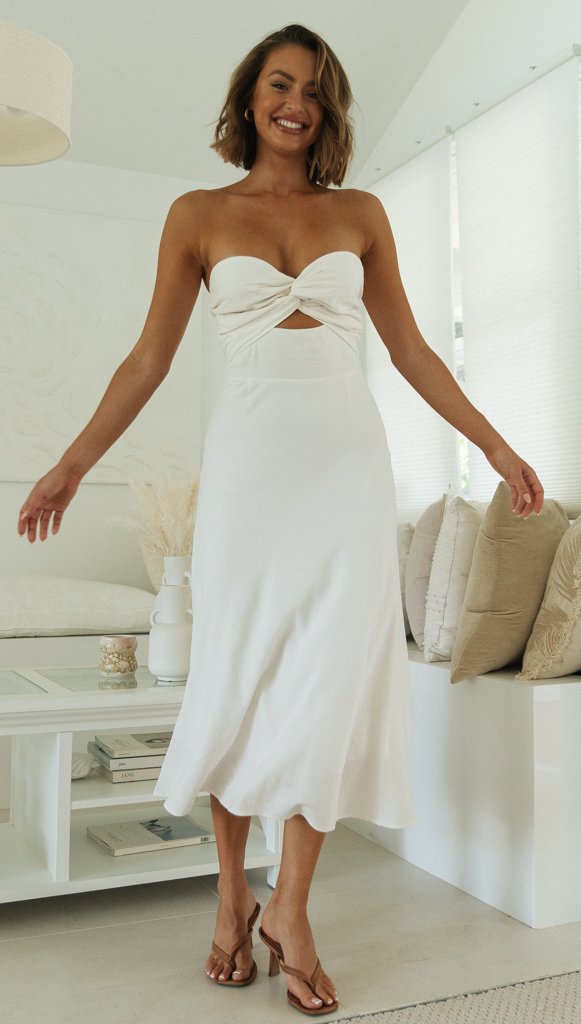 Calico Dress - White