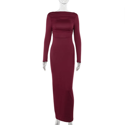 Mulberry Maxi Dress - Maroon