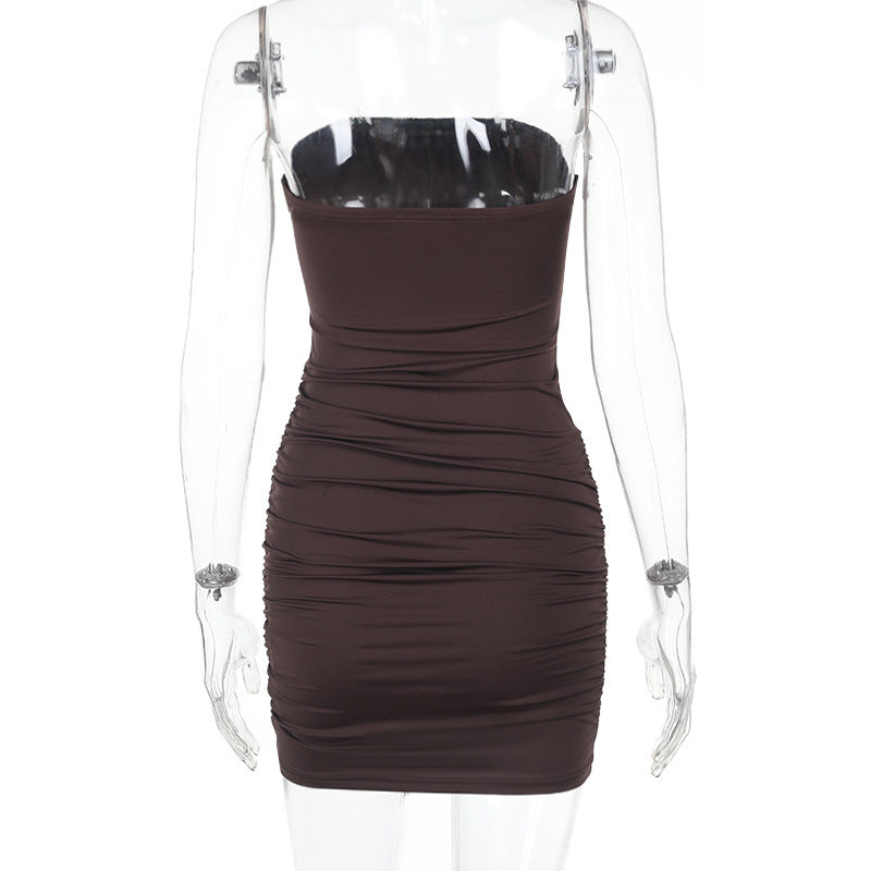 Castro Mini Dress - Brown