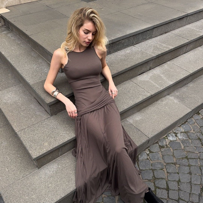 Niger Maxi Dress - Brown