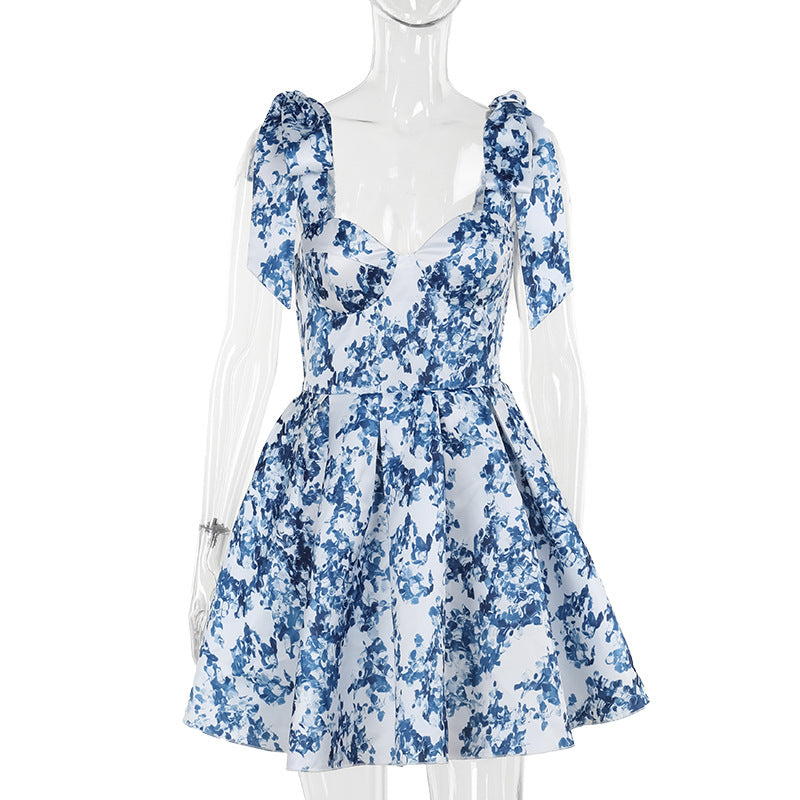 Sicily Mini Dress-Blue
