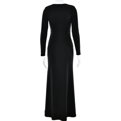 Billowing Maxi Dress - Black