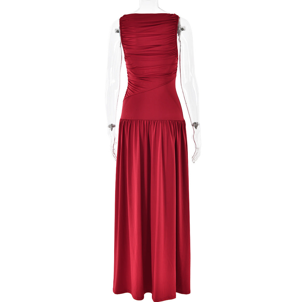 Trance Fit and Flare Dress - Maroon