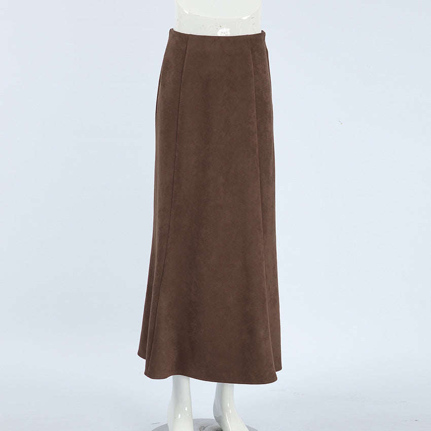 Mireya Midi Skirt - Brown