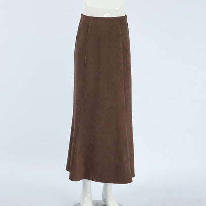 Mireya Midi Skirt - Brown