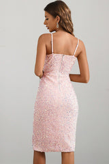 Sequin Spaghetti Strap Midi Dress