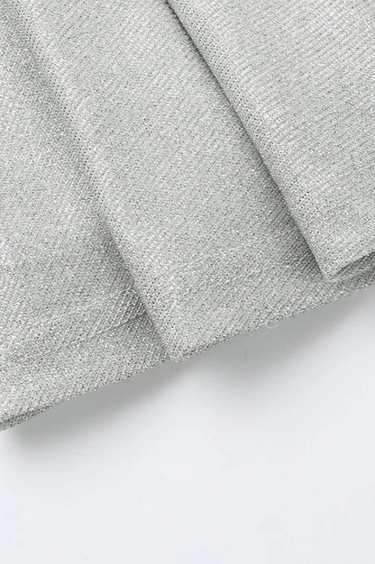 Glitter Silk Spaghetti Strap Midi Dress