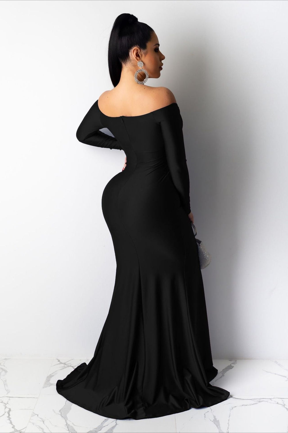 Long Sleeve Bodycon Maxi Formal Dress
