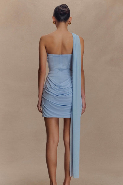 Strapless Ruched Bodycon Mini Party Dress