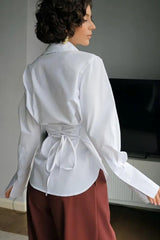 Versatile Lapel Collar Blouse