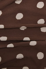 Polka Dot Ruched Bodycon Mini Dress