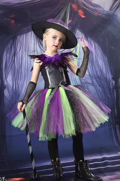 Feather Witch Kid Halloween Costume