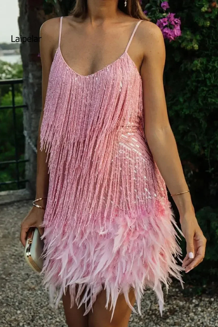 Tassel Fringed Mini Dress