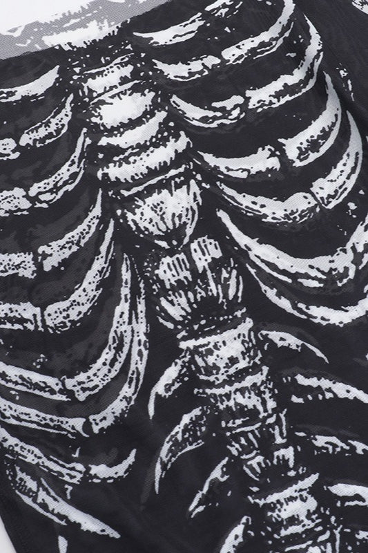 Skull Print Street Style T-Shirt