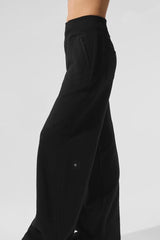 Athletic Relaxed Fit Wide Knit Pants