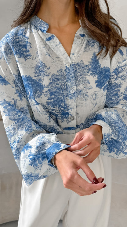 Dreamy Florals Shirt - Blue
