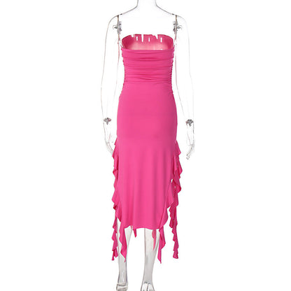 Aliza Mini Dress - Rose Red