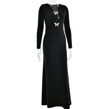 Billowing Maxi Dress - Black