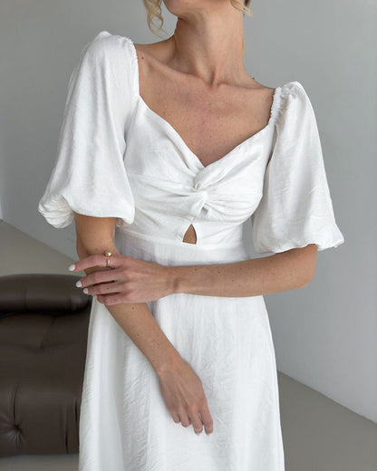 Fae Off Shoulder Dress - White