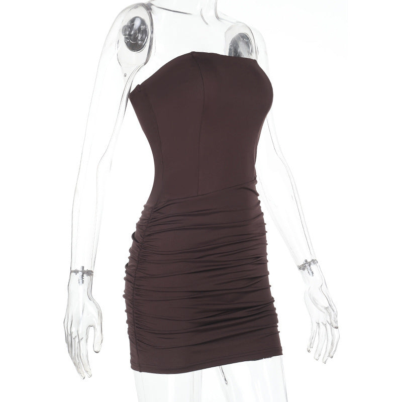 Castro Mini Dress - Brown