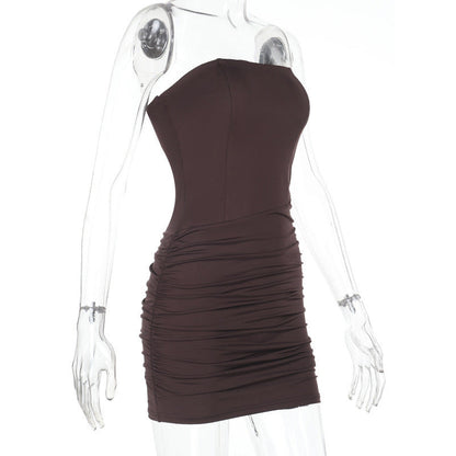 Castro Mini Dress - Brown