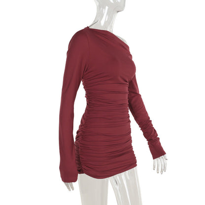 Ruby Radiance Dress-Maroon
