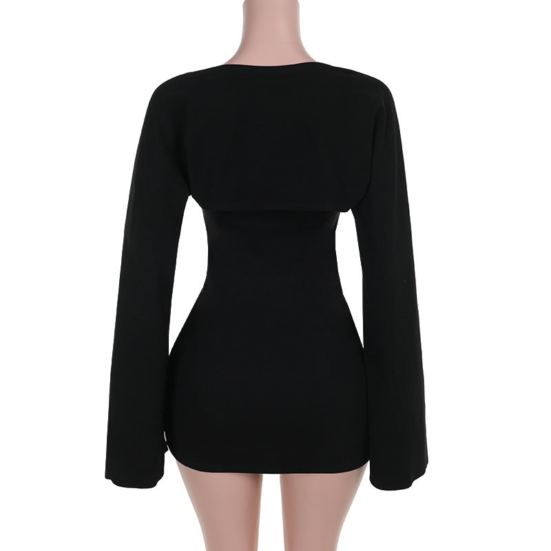 Midnight Muse Mini Dress - Black