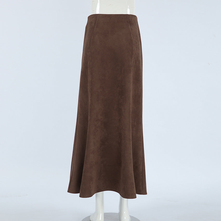 Mireya Midi Skirt - Brown