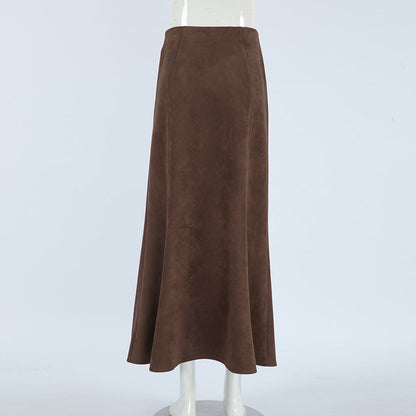 Mireya Midi Skirt - Brown