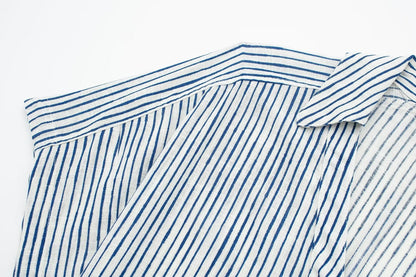 Summer Stripes Romper - Blue