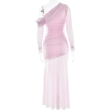 Soprano One-Shoulder Dress - Pink