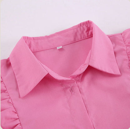 Ruffle Babe Shirt - Pink